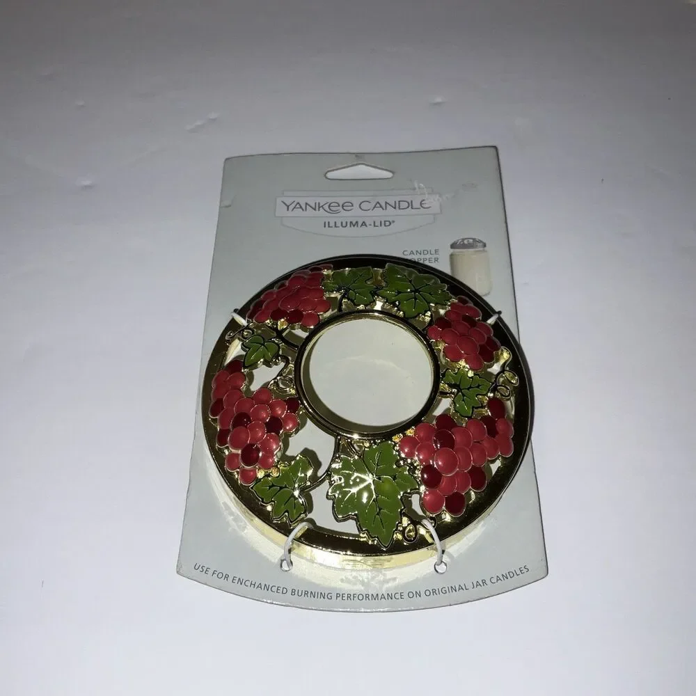 YANKEE CANDLE Illuma Lid Grapes Leaves Vineyard Vines New Wine